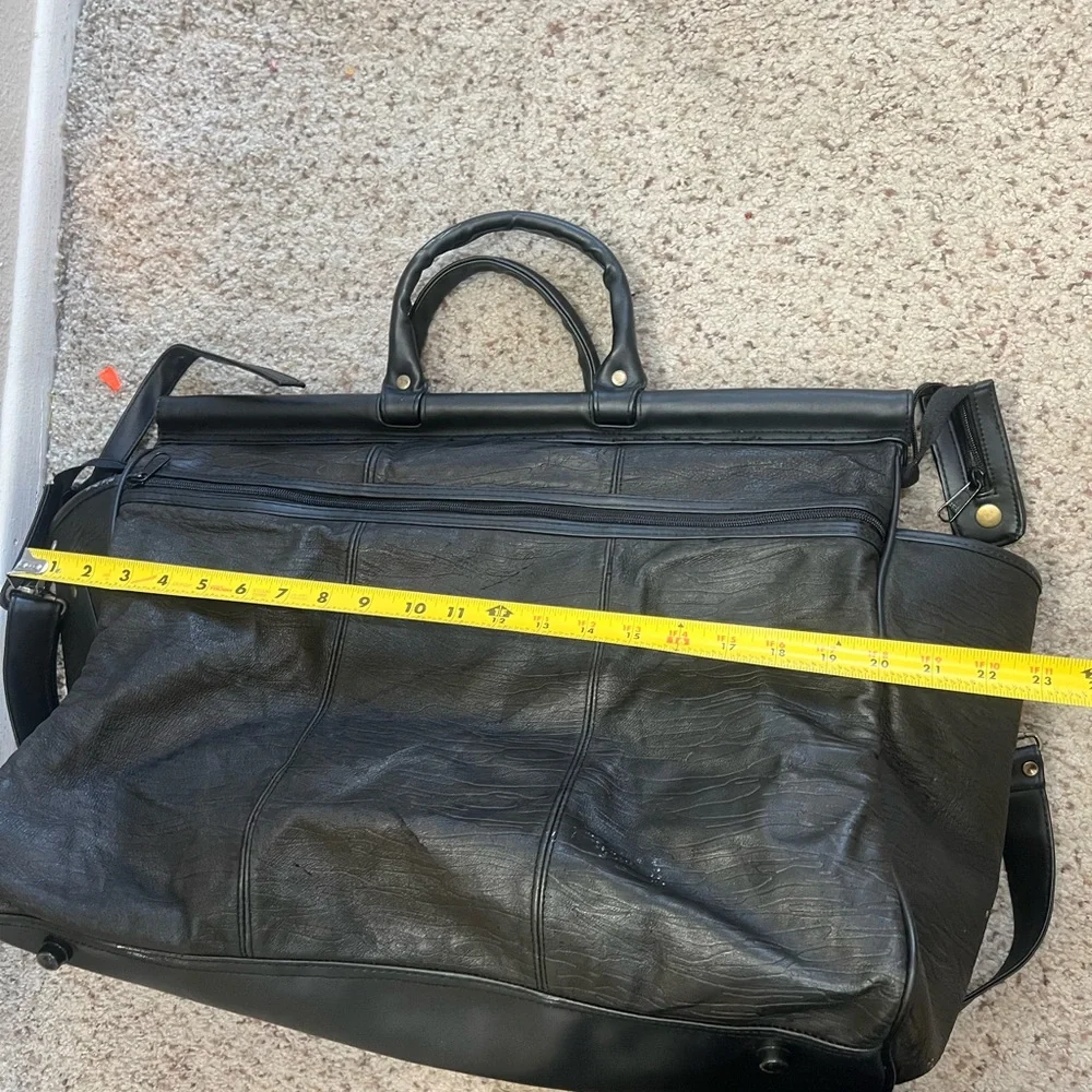 Unbranded Black Leather Messanger‎ Bag Laptop Briefcase Shoulder Travel Bag